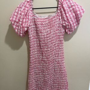 Fun pink and white dress